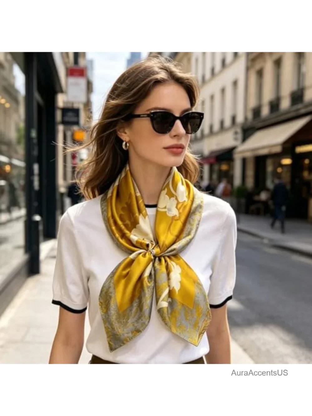 Mulberry Silk Square Scarf for Women 35